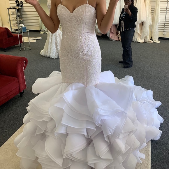 Wedding Dress handmade worn only once - Picture 2 of 2